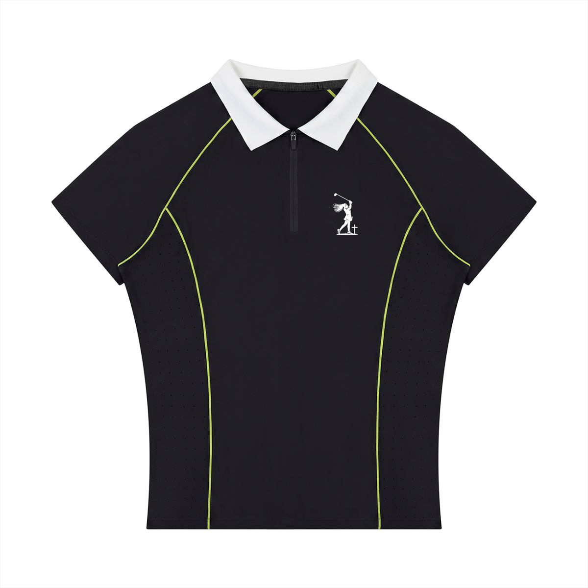 Women’s Slim Fit Quarter-Zip Polo Shirt