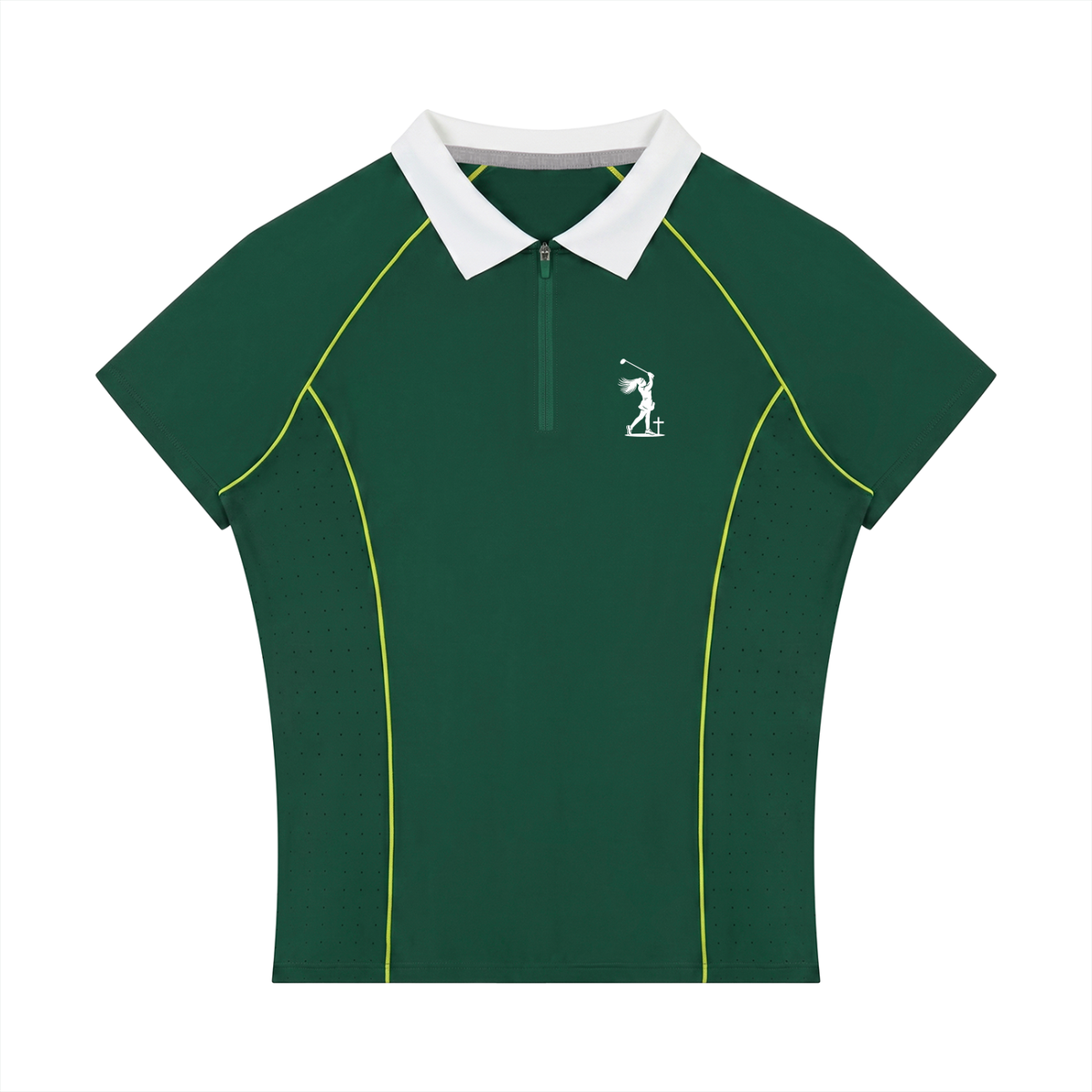 Women’s Slim Fit Quarter-Zip Polo Shirt