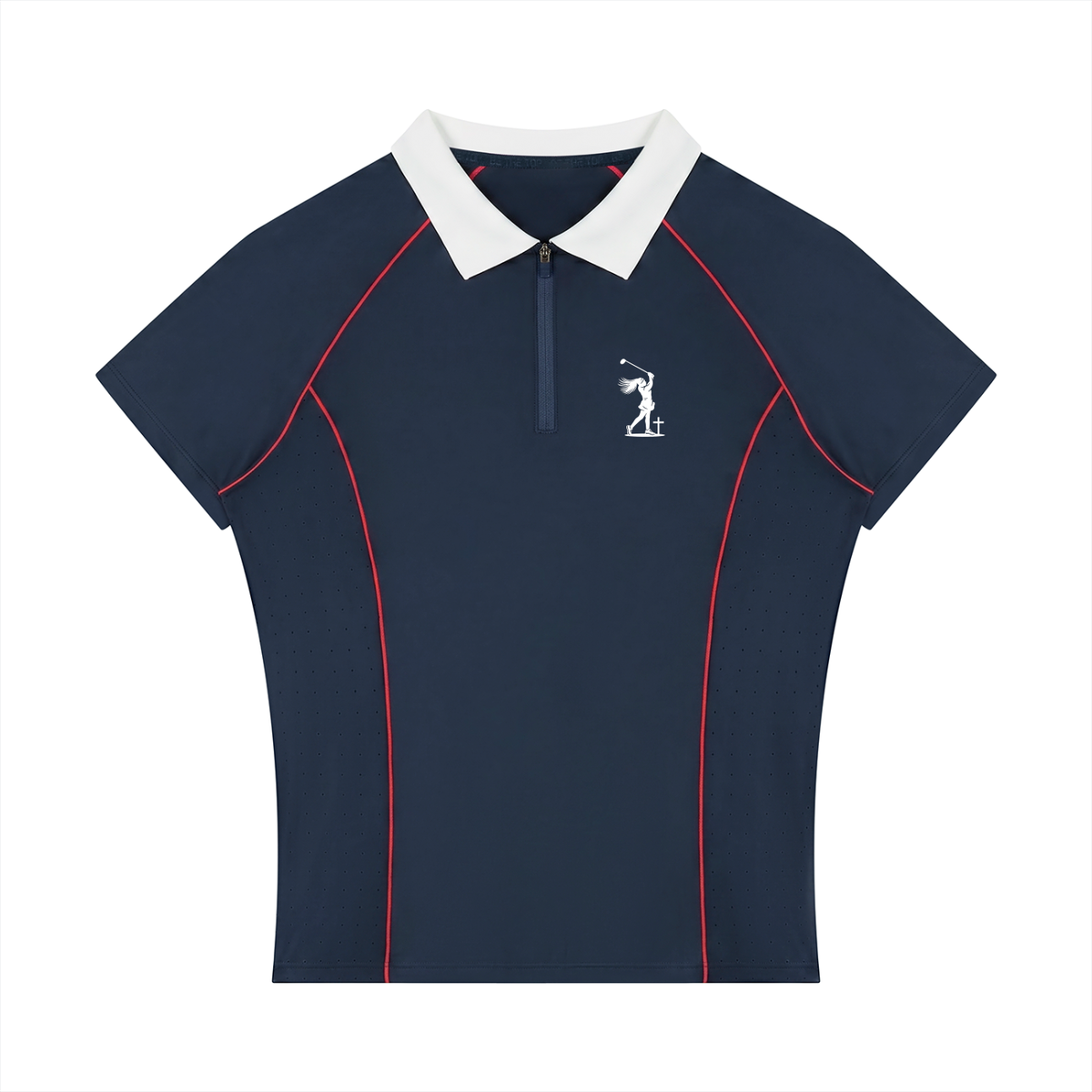Women’s Slim Fit Quarter-Zip Polo Shirt